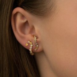 Petit Love Heart Earring Piece gold - Single