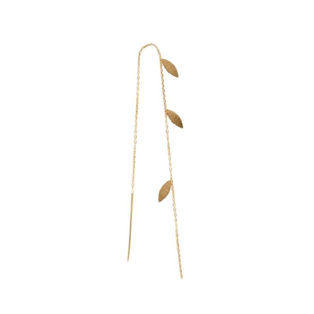 Three Leaves Earring Piece gold - Single