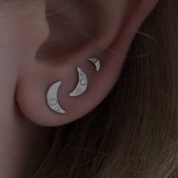 Tout Petit Bella Moon Earring silver - Single