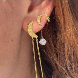 Petit Bella Moon Earring gold - Single