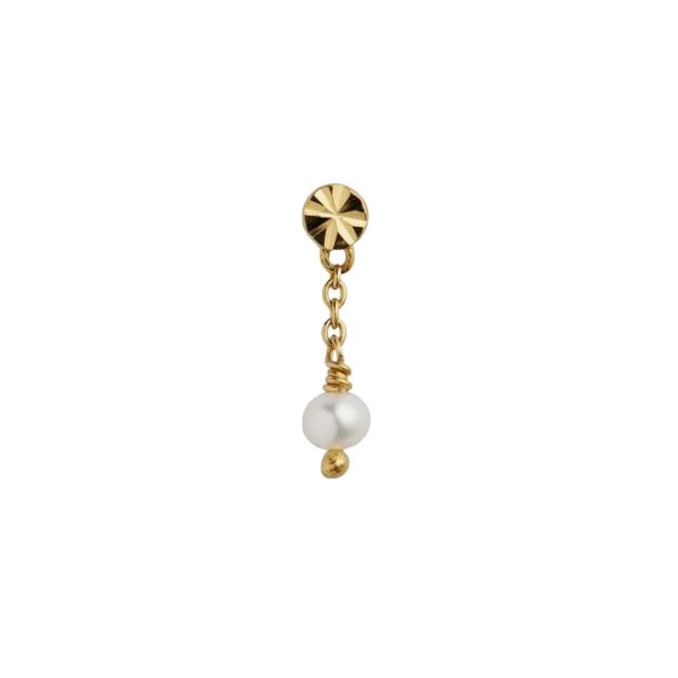 Tres Petit Etoile Earring With Pearl - Single