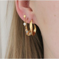 Tres Petit Etoile Earring With Pearl - Single