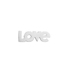 I Love Earring Silver - Single