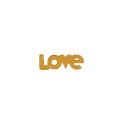 I Love Earring gold - Single