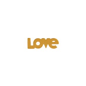 I Love Earring gold - Single