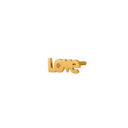 I Love Earring gold - Single