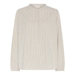 Madrid Skjorte � Tapioca Coffee Stripe