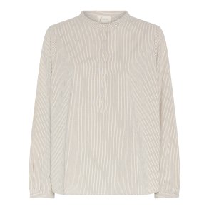 Madrid Skjorte � Tapioca Coffee Stripe