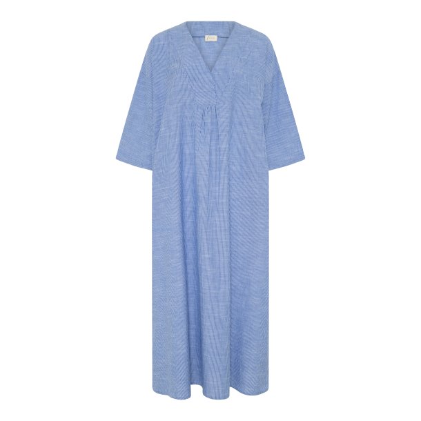Frau Palma Kjole - Medium Blue Stripe