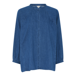 Frau Tokyo short shirt - Clear blue denim