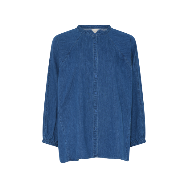 Frau Tokyo short shirt - Clear blue denim