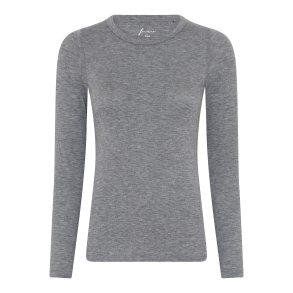 Lucca Top med Cashmere � Lang�rmet � Medium Grey Melange