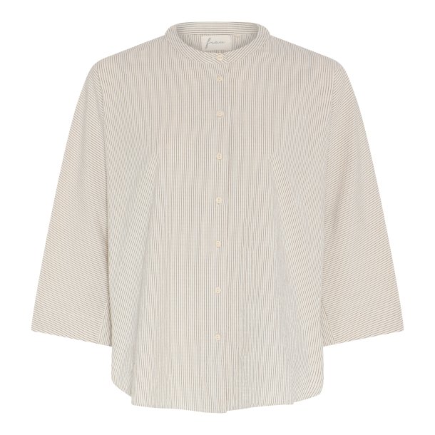 Seoul Kort Skjorte � Tapioca Coffee Stripe