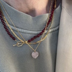 Amour Necklace Rose Quartz