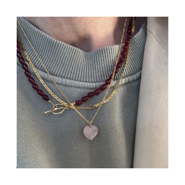 Amour Necklace Rose Quartz