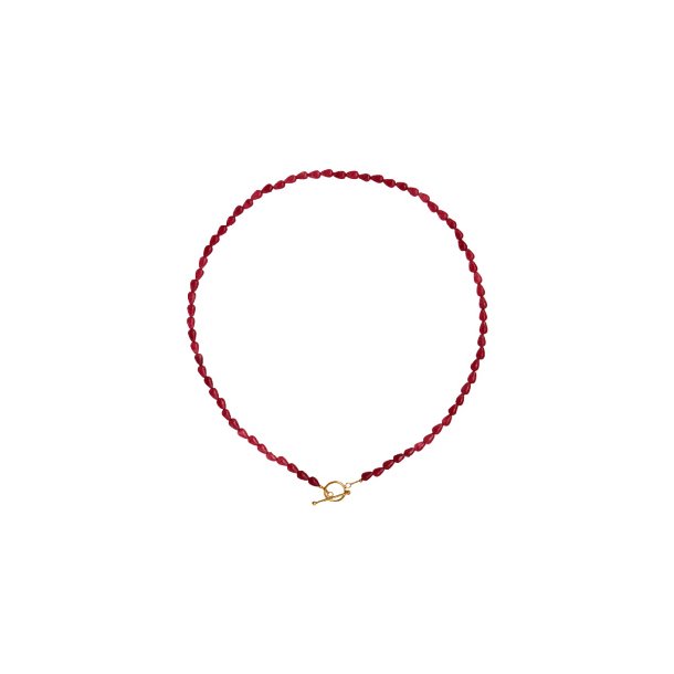 Love Drop Necklace - Burgundy
