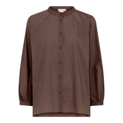 Frau Tokyo short shirt - Coffee Quartz Brown