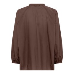 Frau Tokyo short shirt - Coffee Quartz Brown