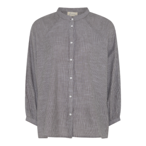 Frau Tokyo short shirt - Coffee Quartz Stripe