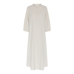 Madrid Kjole � Tapioca Coffee Stripe