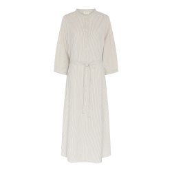 Madrid Kjole � Tapioca Coffee Stripe