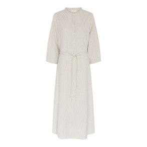 Madrid Kjole � Tapioca Coffee Stripe