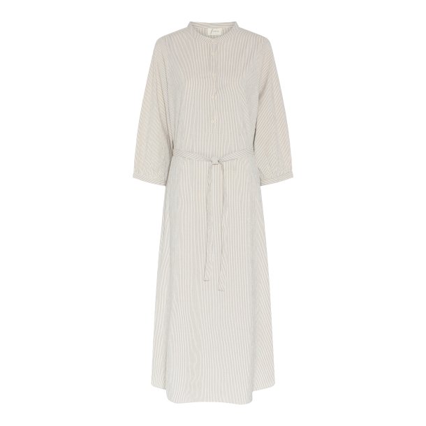 Madrid Kjole � Tapioca Coffee Stripe