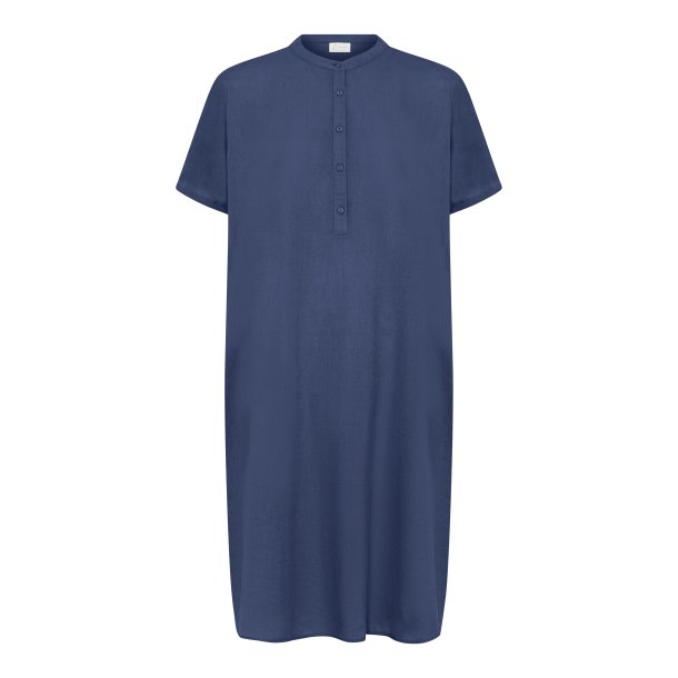 Frau Seoul linen kjole - Deep Cobolt 