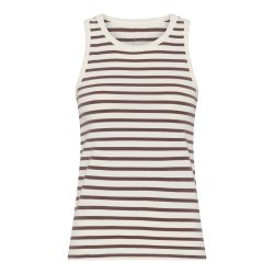 Frau San Diego Tank Top - Coffee Quartz Stripe