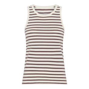 Frau San Diego Tank Top - Coffee Quartz Stripe