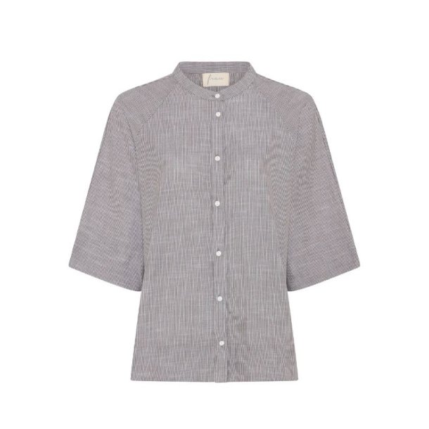Frau Abu Dhabi Skjorte - Coffee Quartz Stripe