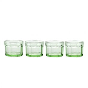 4 stk. glas - green - fish & fish