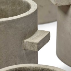 Pot concrete rond - natural - 20 cm