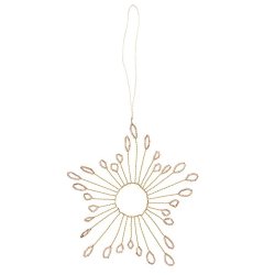 Beaded Ornament Star Mio  Champagne (13 cm)