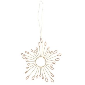 Beaded Ornament Star Mio  Champagne (13 cm)