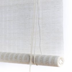 Bambus rullegardin - hvid natur plante