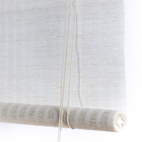 Bambus rullegardin - hvid natur plante