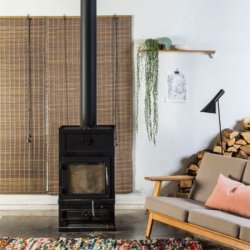 Bambus rullegardin - gr bejdset