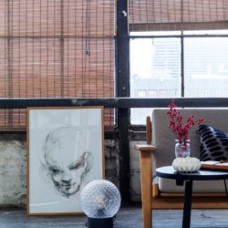 Bambus rullegardin - gr bejdset