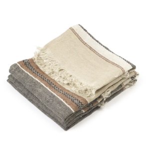 The Belgian Towel G�steh�ndkl�de � Beeswax Stripe