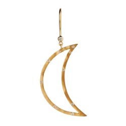 Big Bella Moon with Stones Earring  Single
