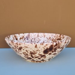 H�j Salatsk�l Macchiettato Brun � �25 x H9 cm
