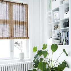 Bambus rullegardin - brun stribet 