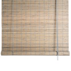 Bambus rullegardin - gr� bejdset held�kkende