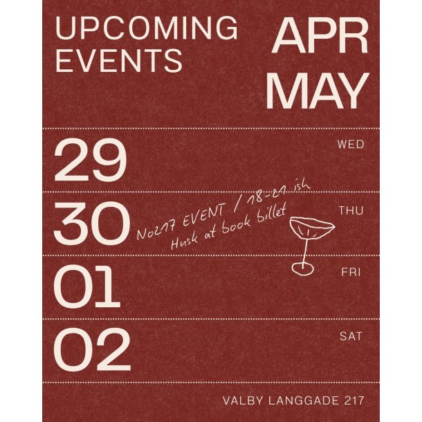 Event hos No217 � sikre din billet