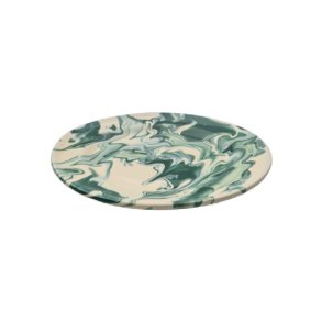 Marble dinner plate - green