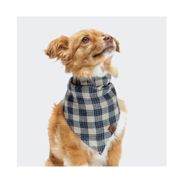 Dog Bandana  Check Dark Blue / Beige