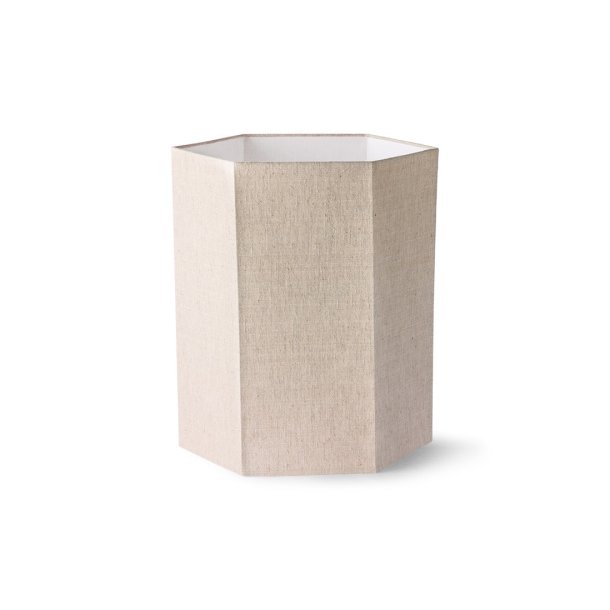 Hexagonal lamp shade linen - natural