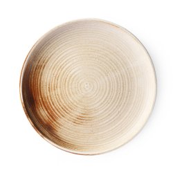 Dinner plate - rustic - cream brown