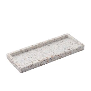 Terrazzo tray - brown - aflang